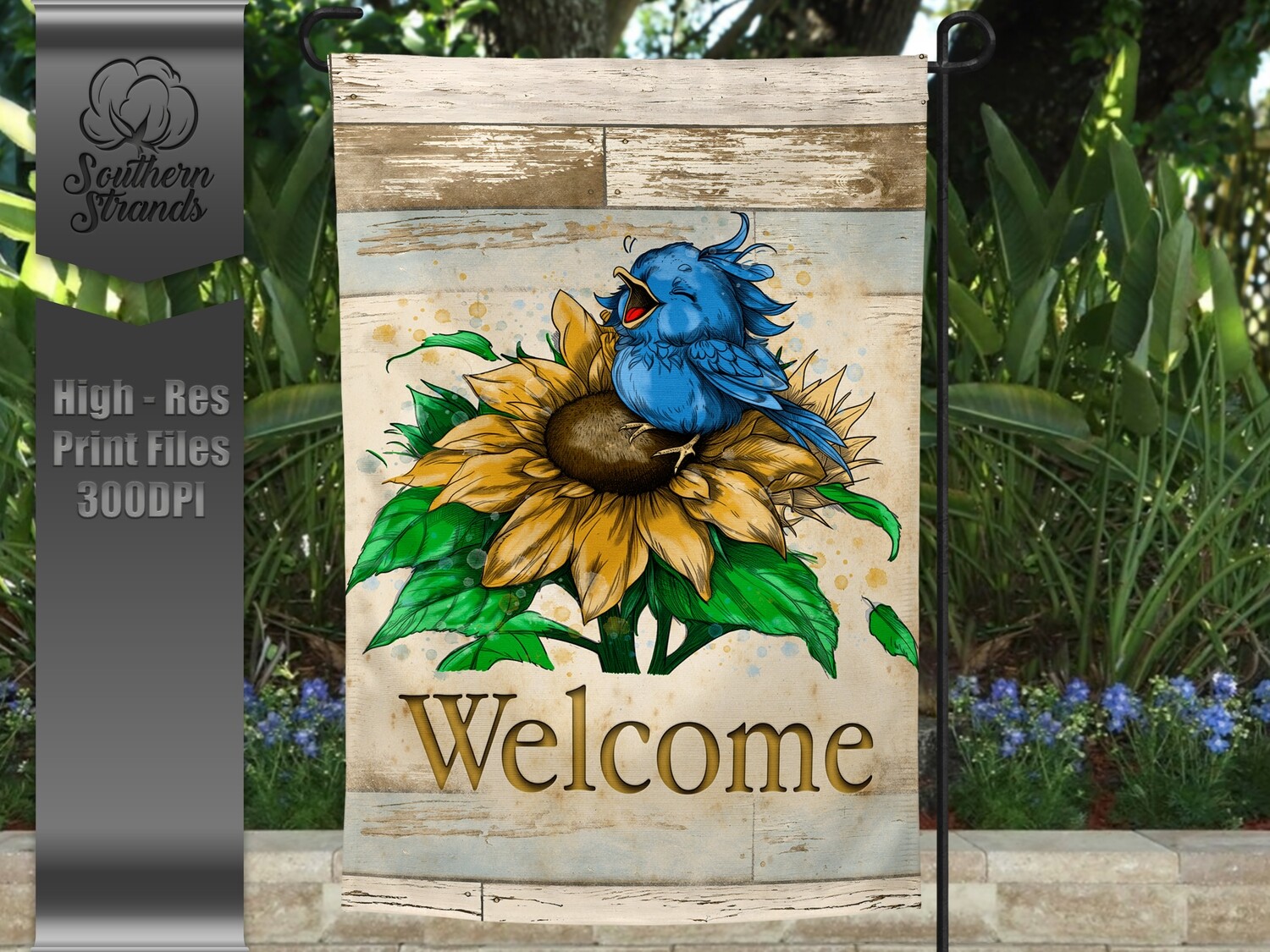 I Will Sing Garden Flag - Welcome - 12x18 |  DIGITAL DESIGN