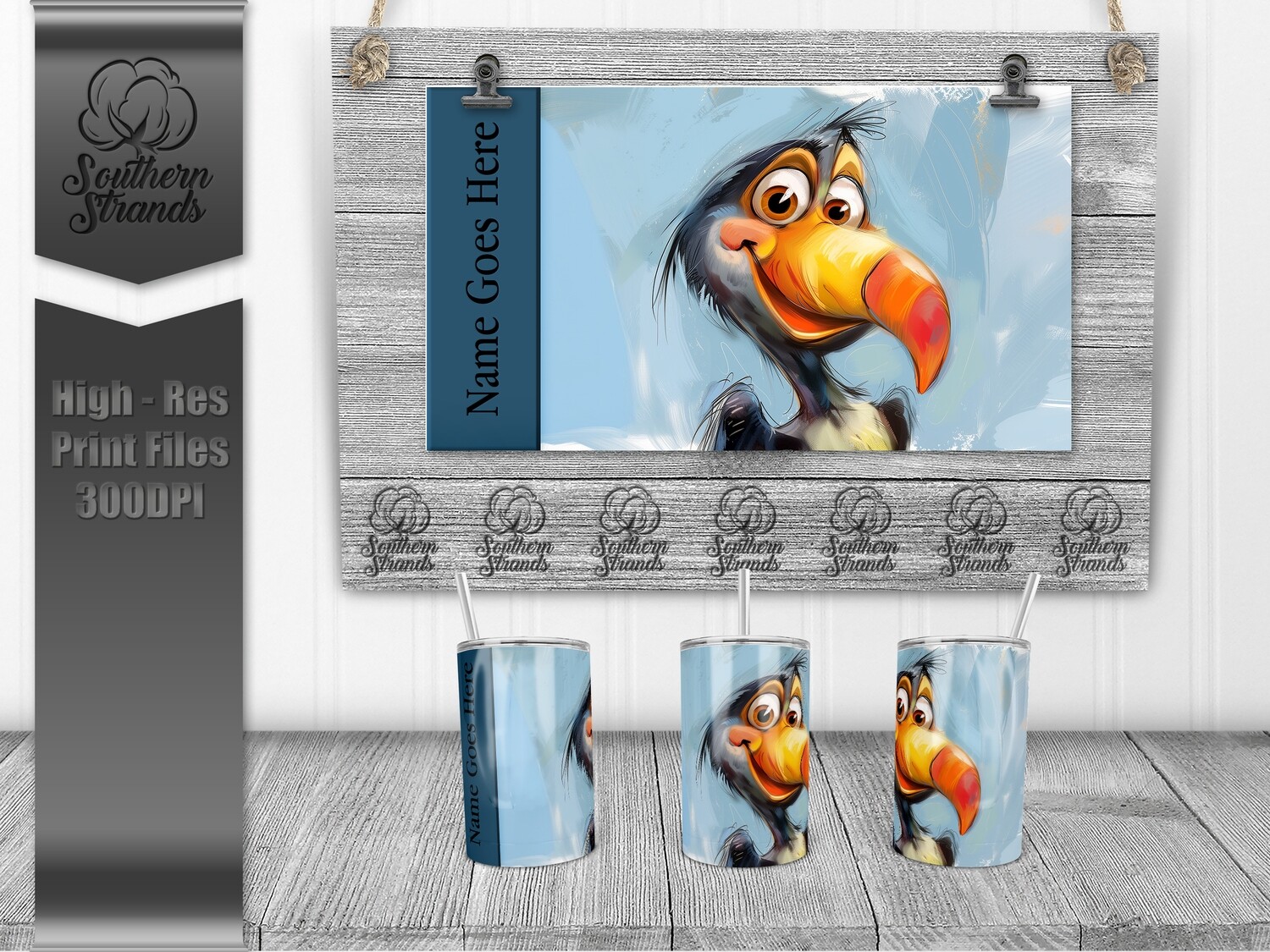 Silly Safari - Toucan 12oz Kids Sippy | SEAMLESS |  DIGITAL DESIGN