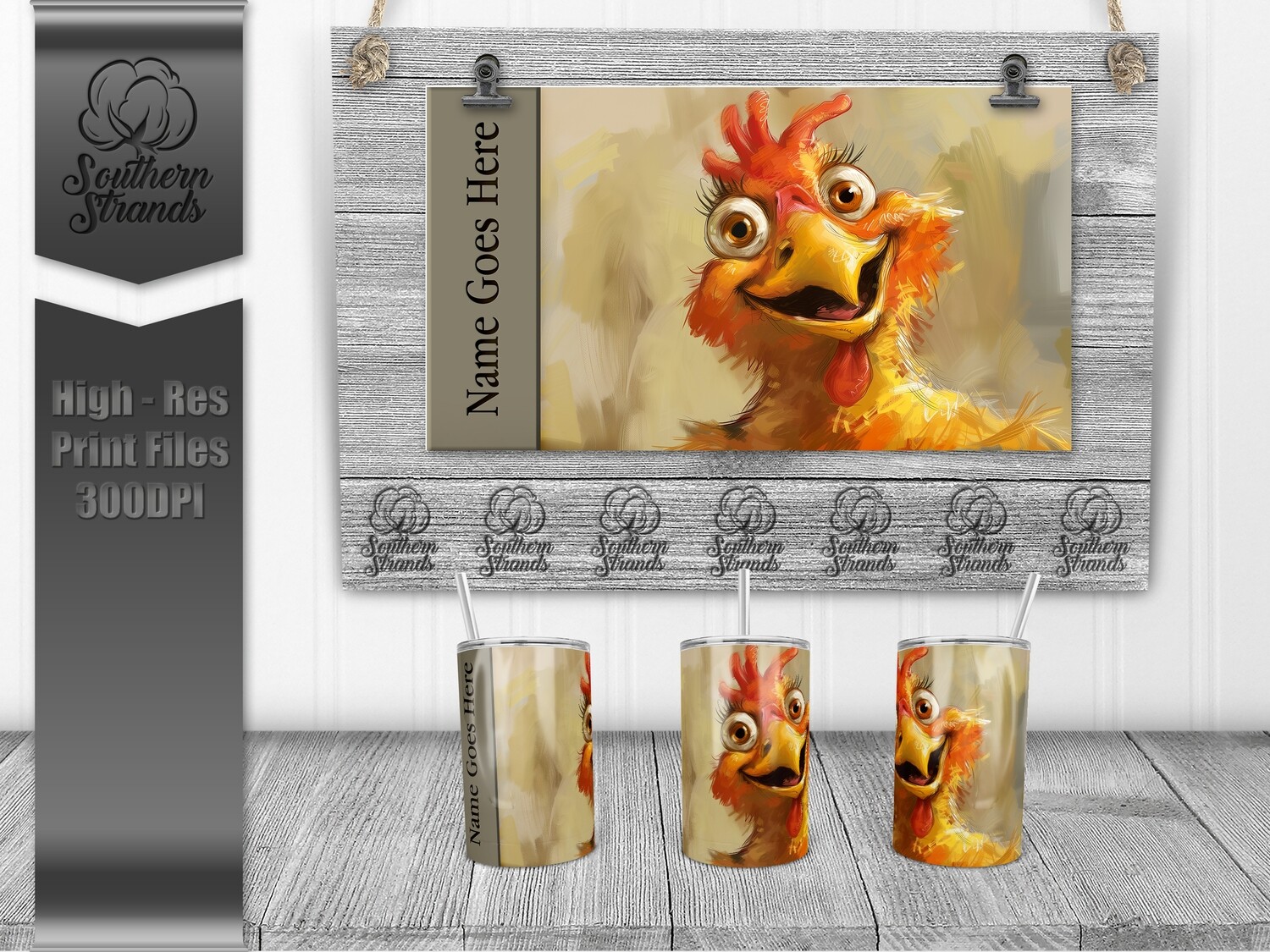 Funny Farm - Chicken 12oz Kids Sippy | SEAMLESS |  DIGITAL DESIGN