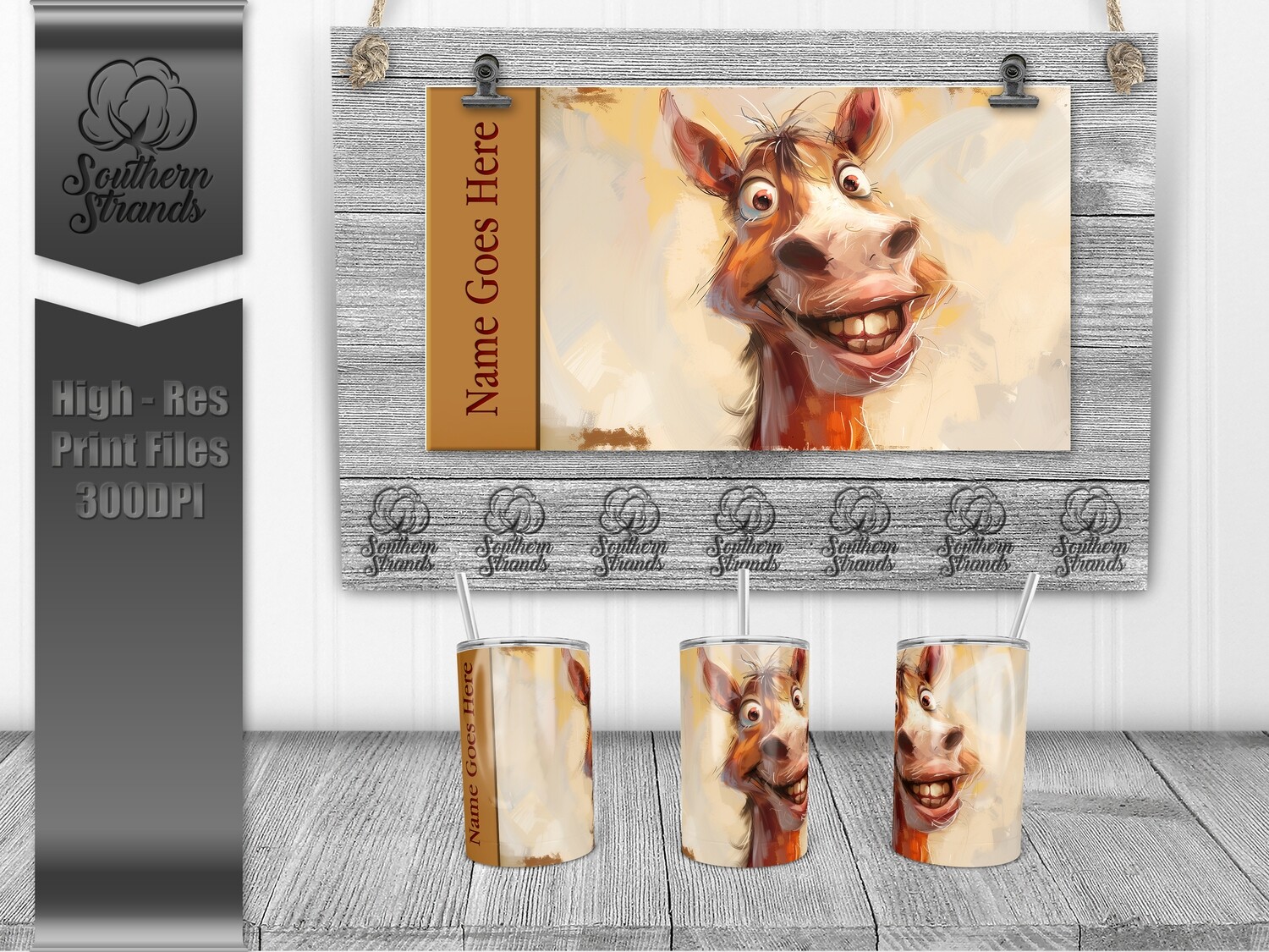 Funny Farm - Horse 12oz Kids Sippy | SEAMLESS |  DIGITAL DESIGN