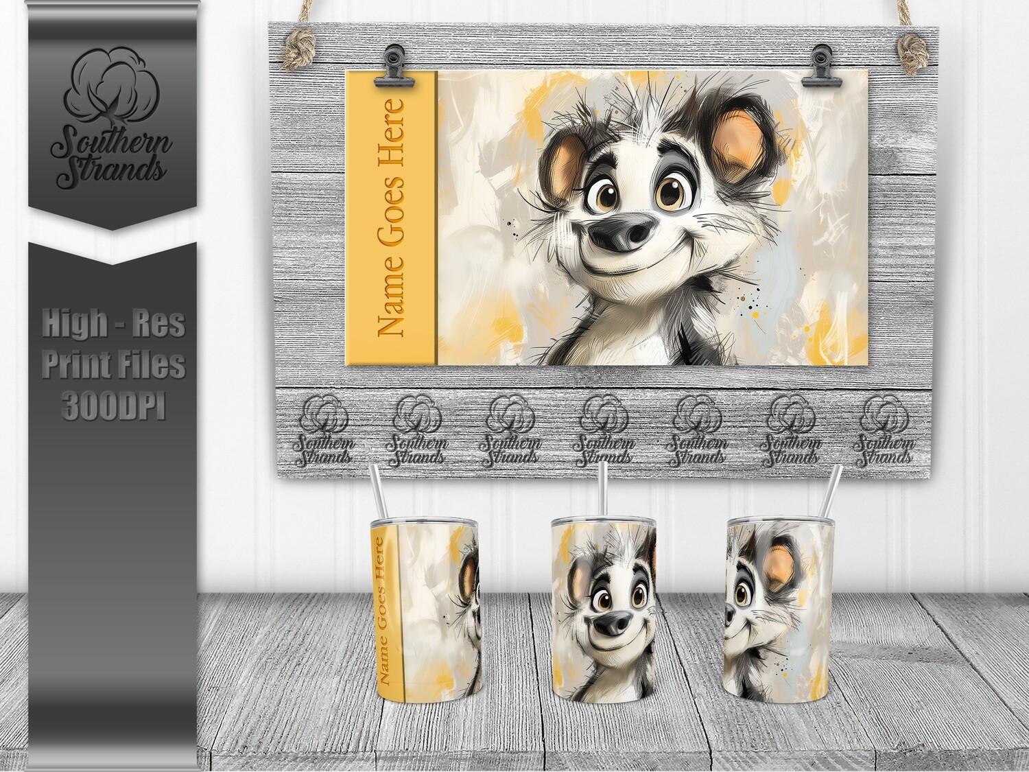 Funny Farm - Skunk 12oz Kids Sippy | SEAMLESS |  DIGITAL DESIGN