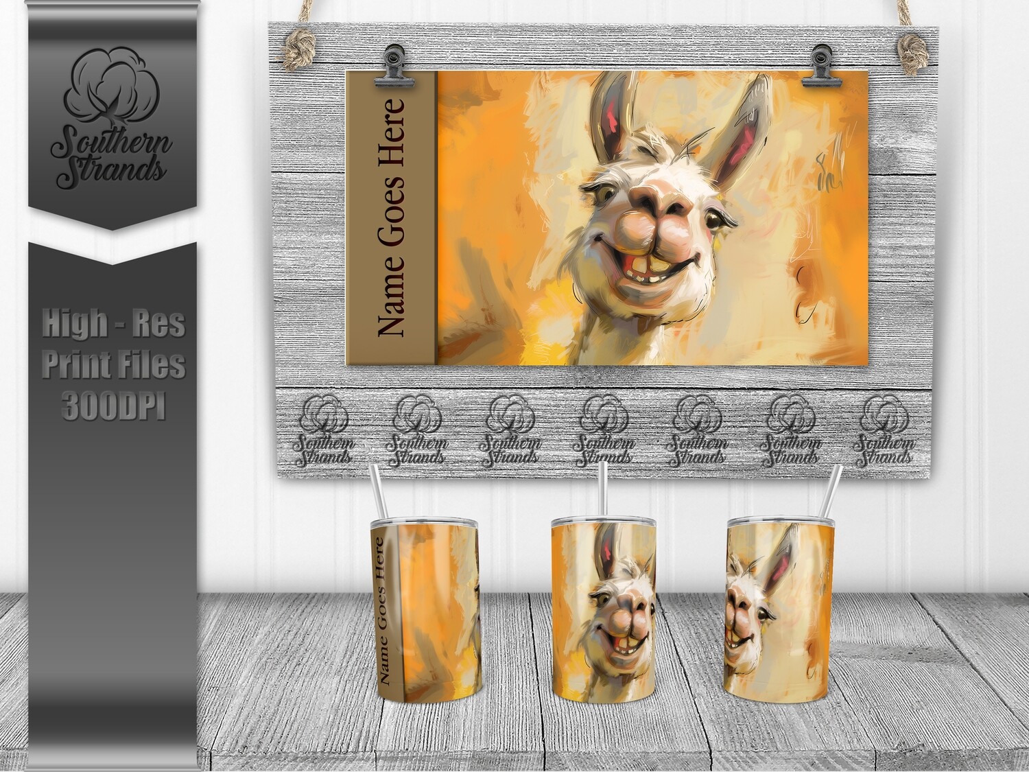 Funny Farm - Llama 12oz Kids Sippy | SEAMLESS |  DIGITAL DESIGN