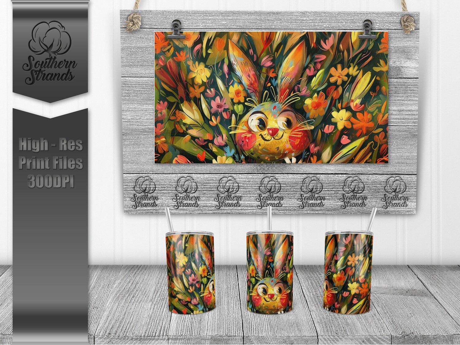 Peek A Boo Bunny 12oz Kids Sippy | SEAMLESS |  DIGITAL DESIGN