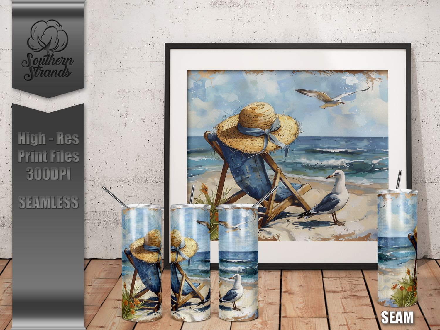 Beach Visitors 20oz Tumbler | SEAMLESS   | DIGITAL DESIGN