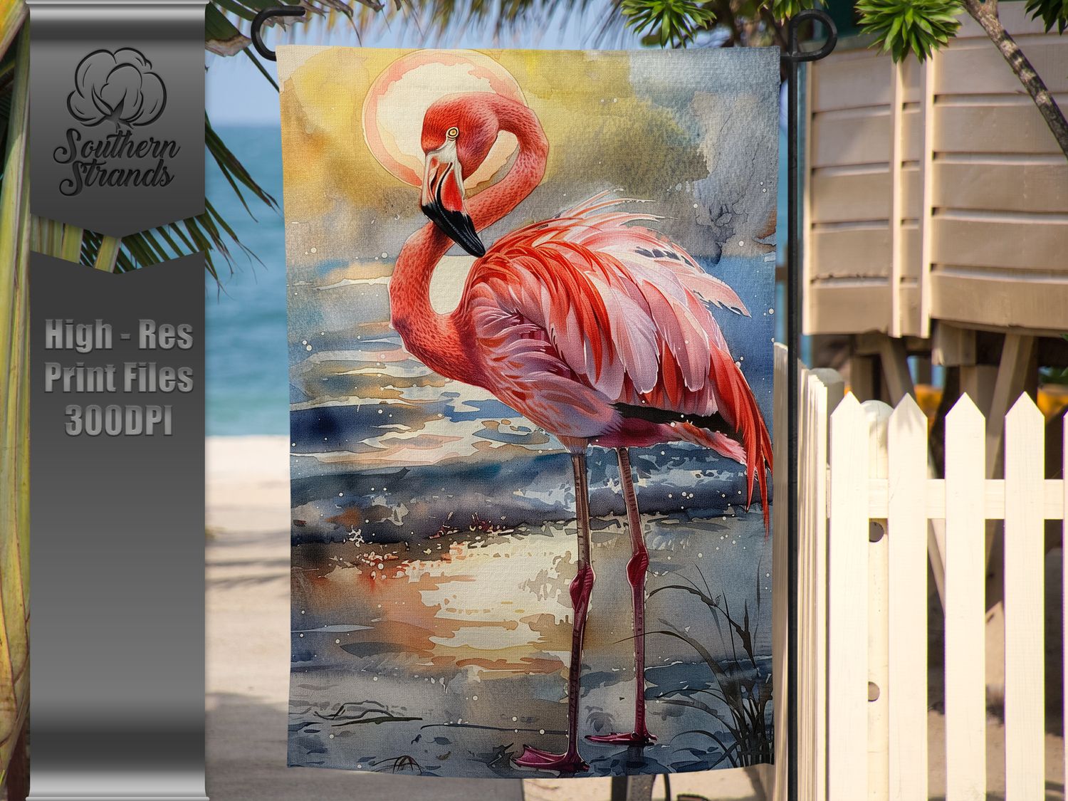 AAP EXCLUSIVE - Fancy Flamingo Garden Flag |  DIGITAL DESIGN