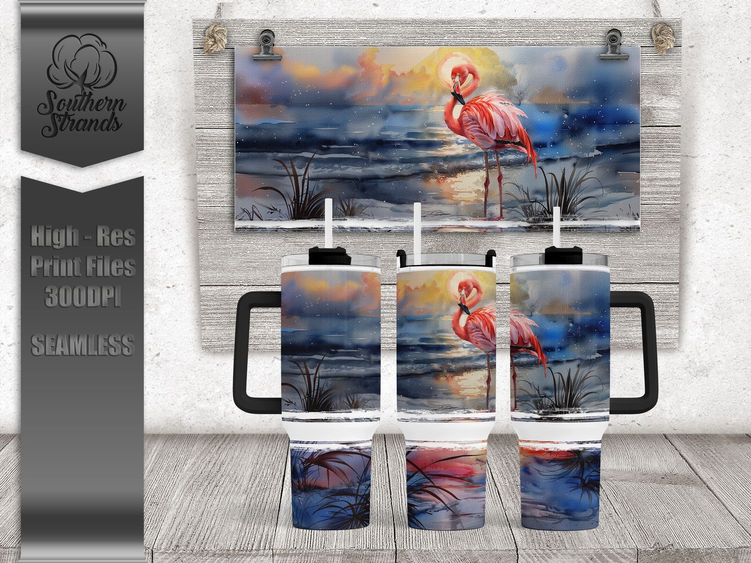 AAP EXCLUSIVE - Fancy Flamingo 40oz Tumbler |  DIGITAL DESIGN