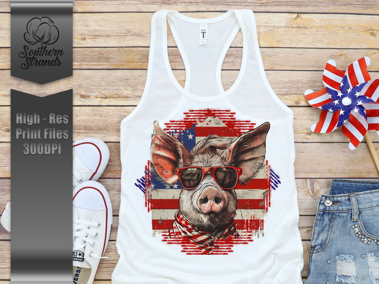 Red White and Blue Pig 2 | DIGITAL DESIGN