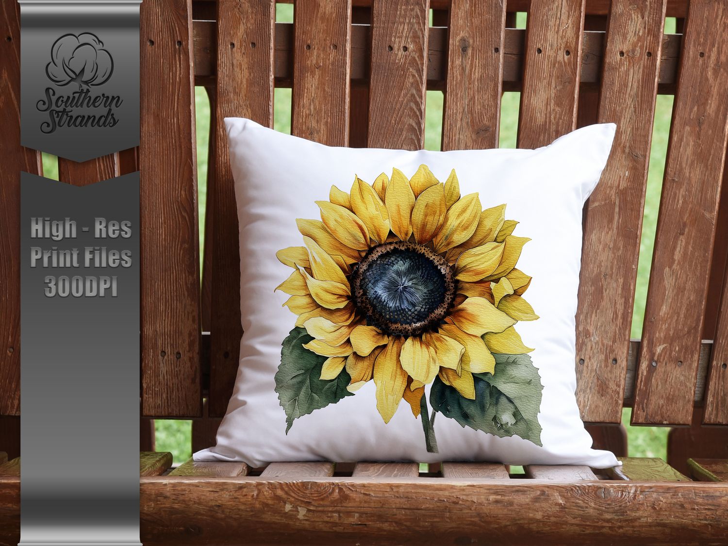 Watercolor Bold Flowers - Sunflower |  DIGITAL DESIGN