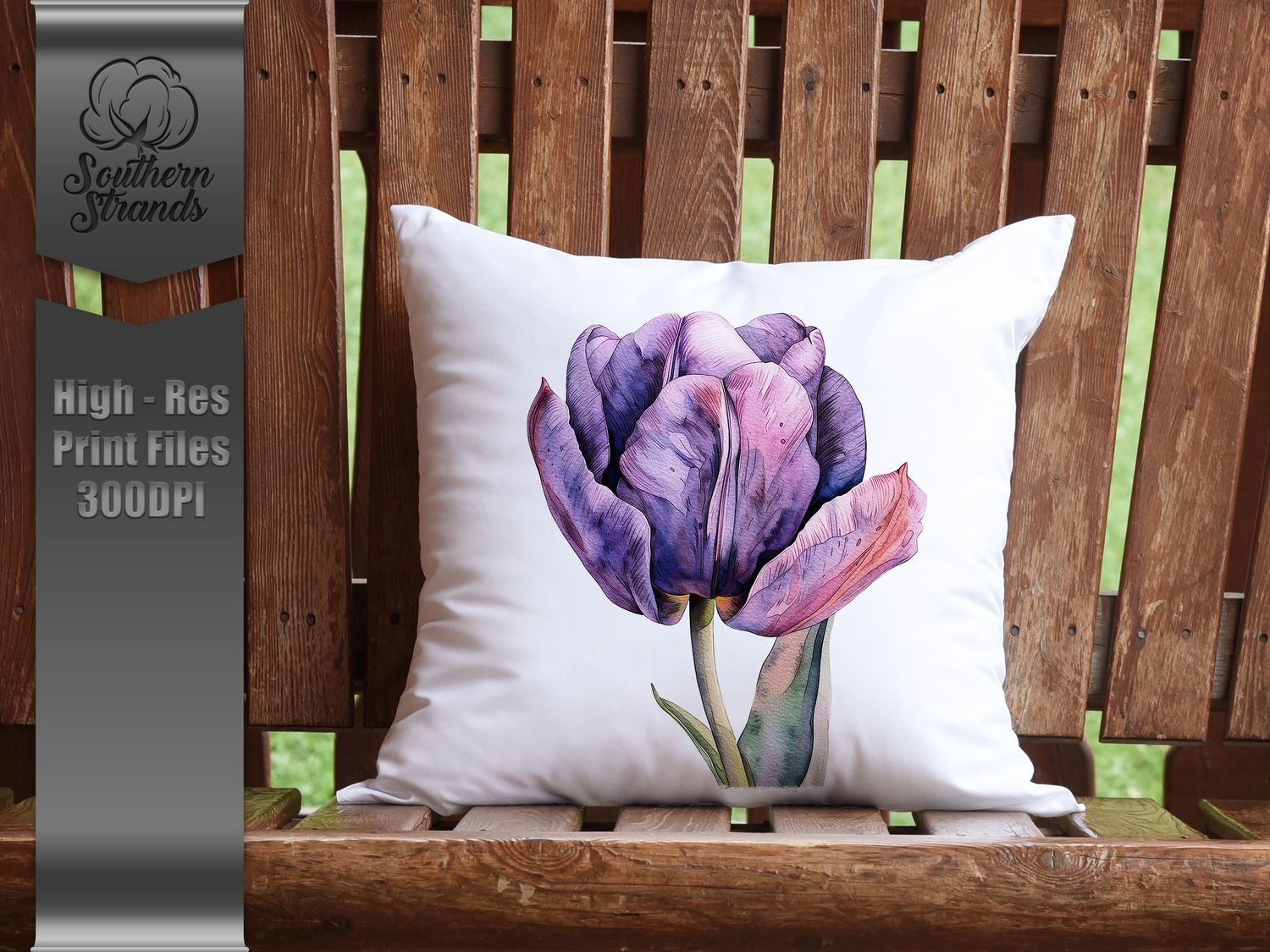Watercolor Bold Flowers - Tulip |  DIGITAL DESIGN
