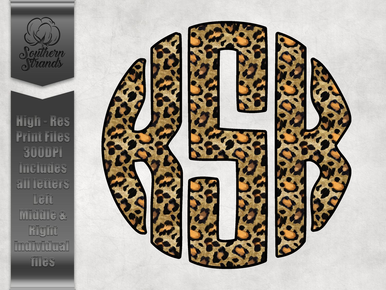 Watercolor Leopard Circle Alpha | DIGITAL DESIGN