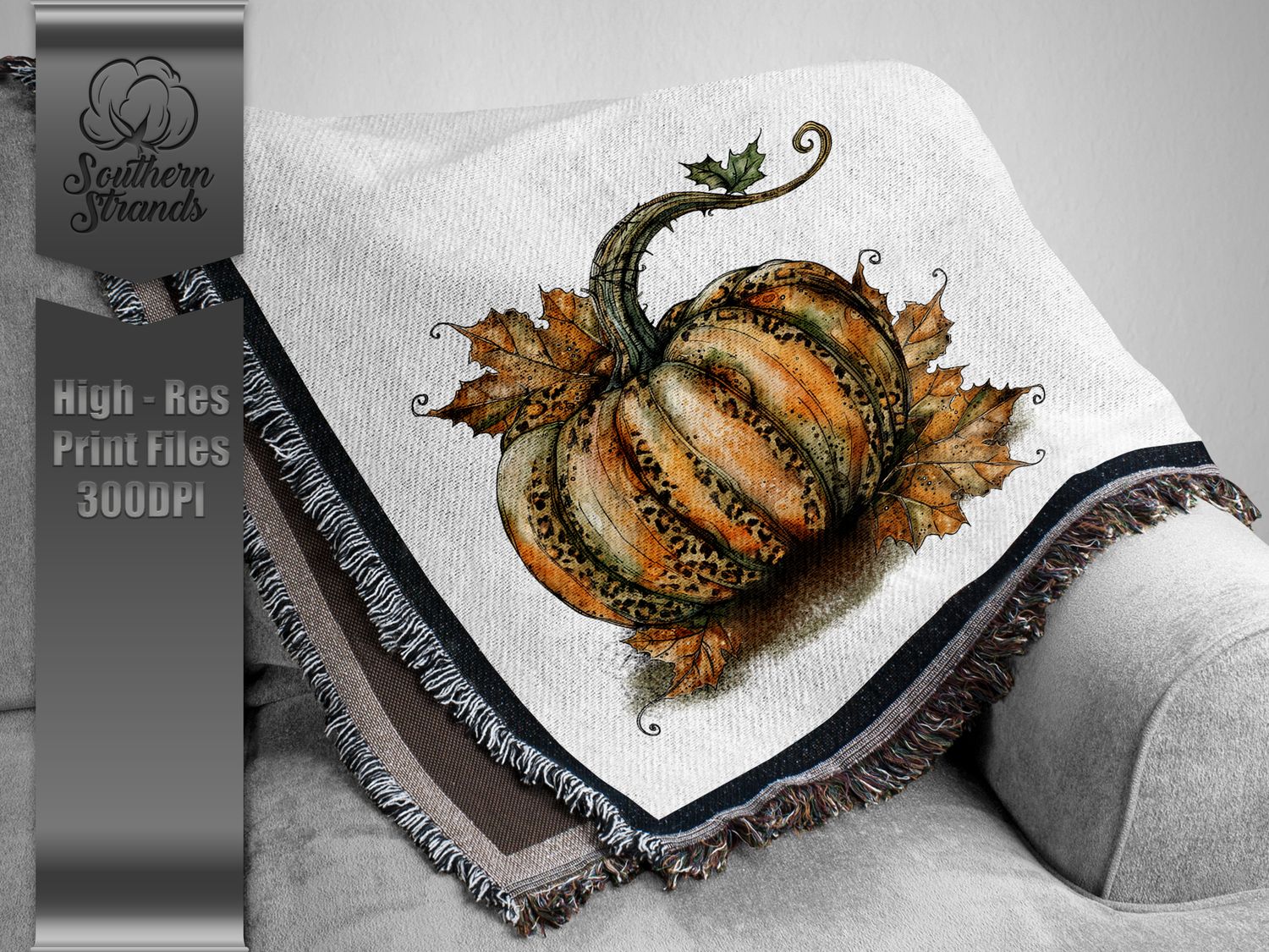 Watercolor Leopard Pumpkin |  DIGITAL DESIGN