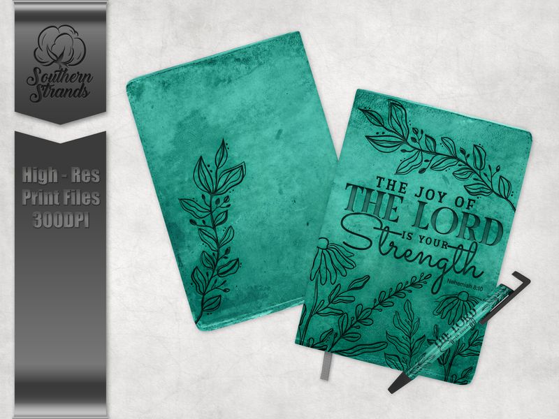 The Joy of the Lord - Teal Floral - Journal and Pen Set | 3 Sizes |  DIGITAL DESIGN