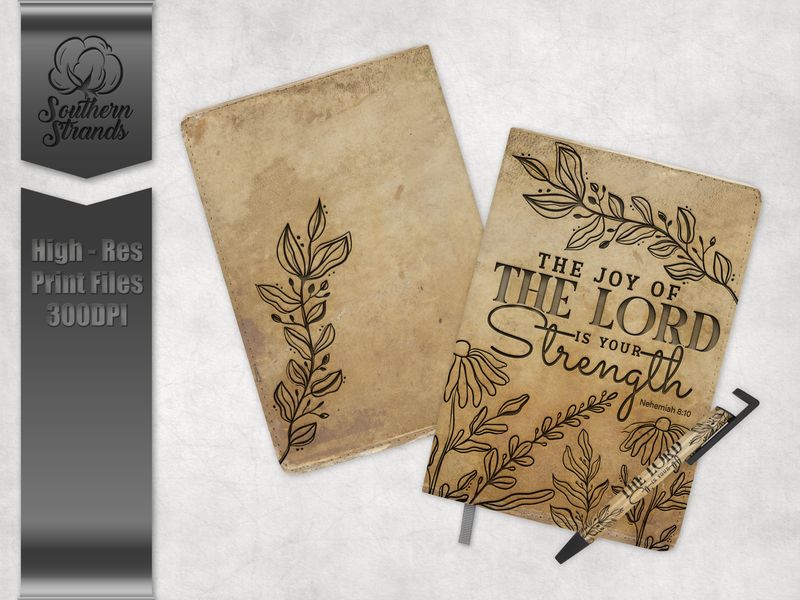 The Joy of the Lord - Cream Floral - Journal and Pen Set | 3 Sizes |  DIGITAL DESIGN