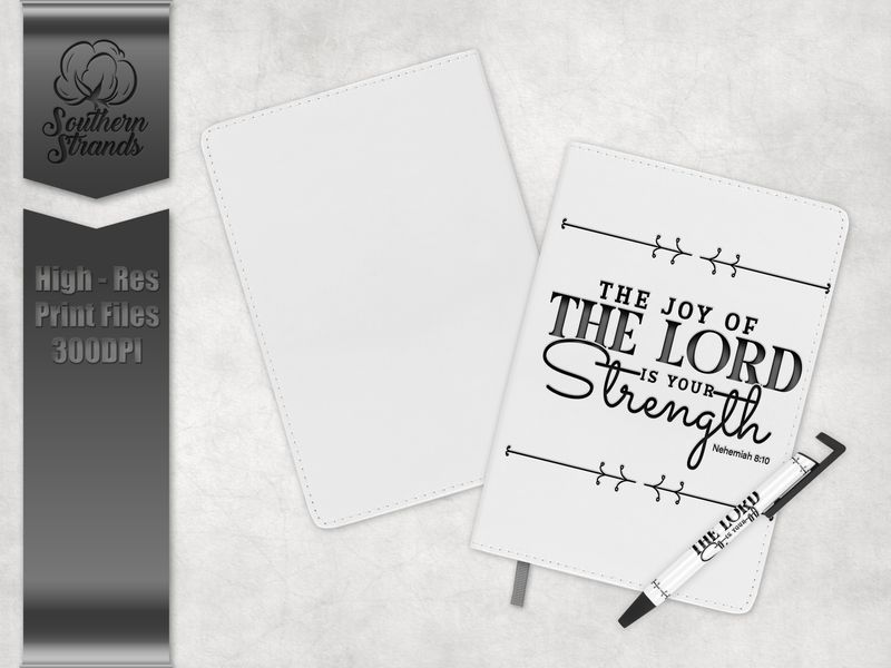 The Joy of the Lord - Masculine - NO BACKGROUND - Journal and Pen Set | 3 Sizes |  DIGITAL DESIGN