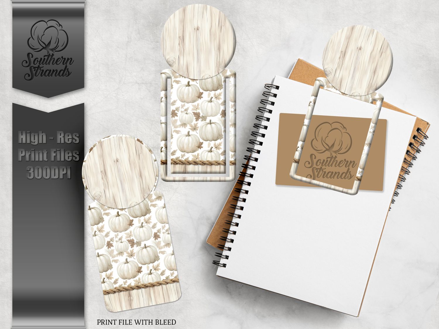 Watercolor Fall Cozy Paperclips - Rectangle with Circle Top - DIGITAL DESIGN