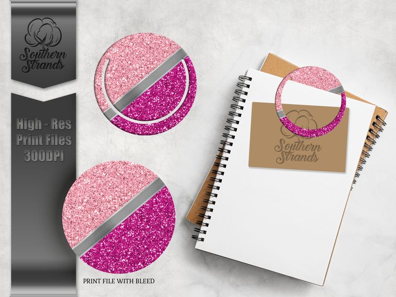 Breast Cancer Awareness Paperclips - Round Solid - DIGITAL DESIGN