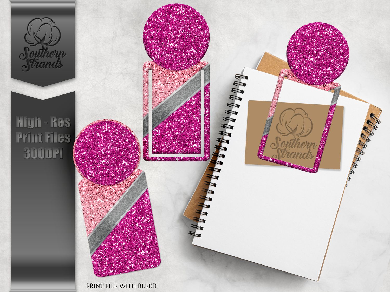 Breast Cancer Awareness Paperclips - Rectangle with Circle Top - DIGITAL DESIGN