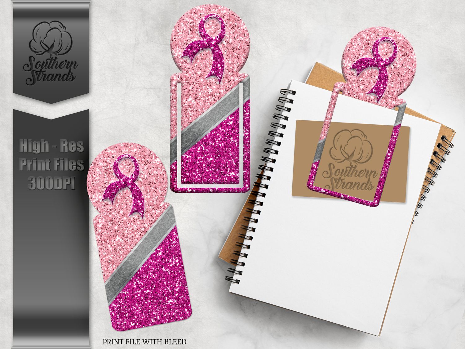 Breast Cancer Awareness Paperclips - Rectangle with Circle Top - Cancer Ribbon | DIGITAL DESIGN