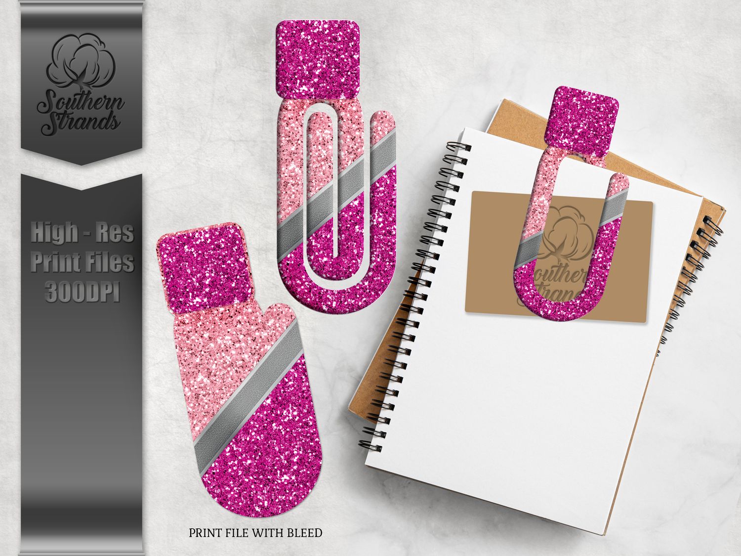 Breast Cancer Awareness Paperclips - Basic With Square Top - DIGITAL DESIGN