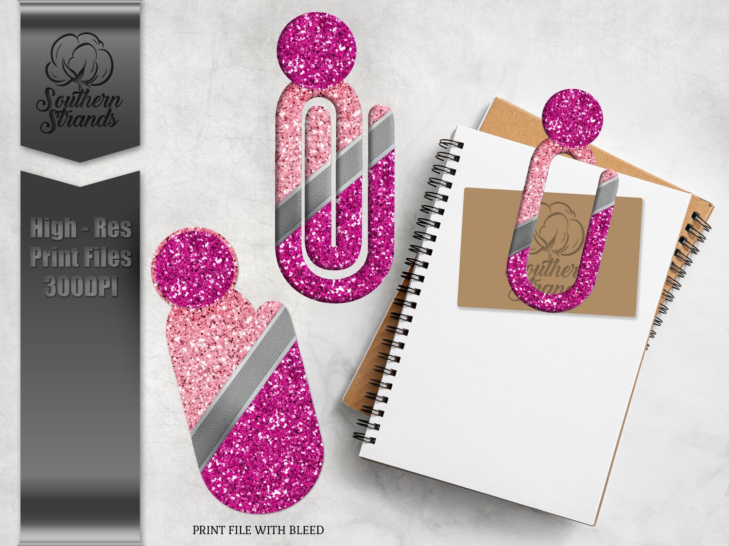 Breast Cancer Awareness Paperclips - Basic With Circle Top - DIGITAL DESIGN