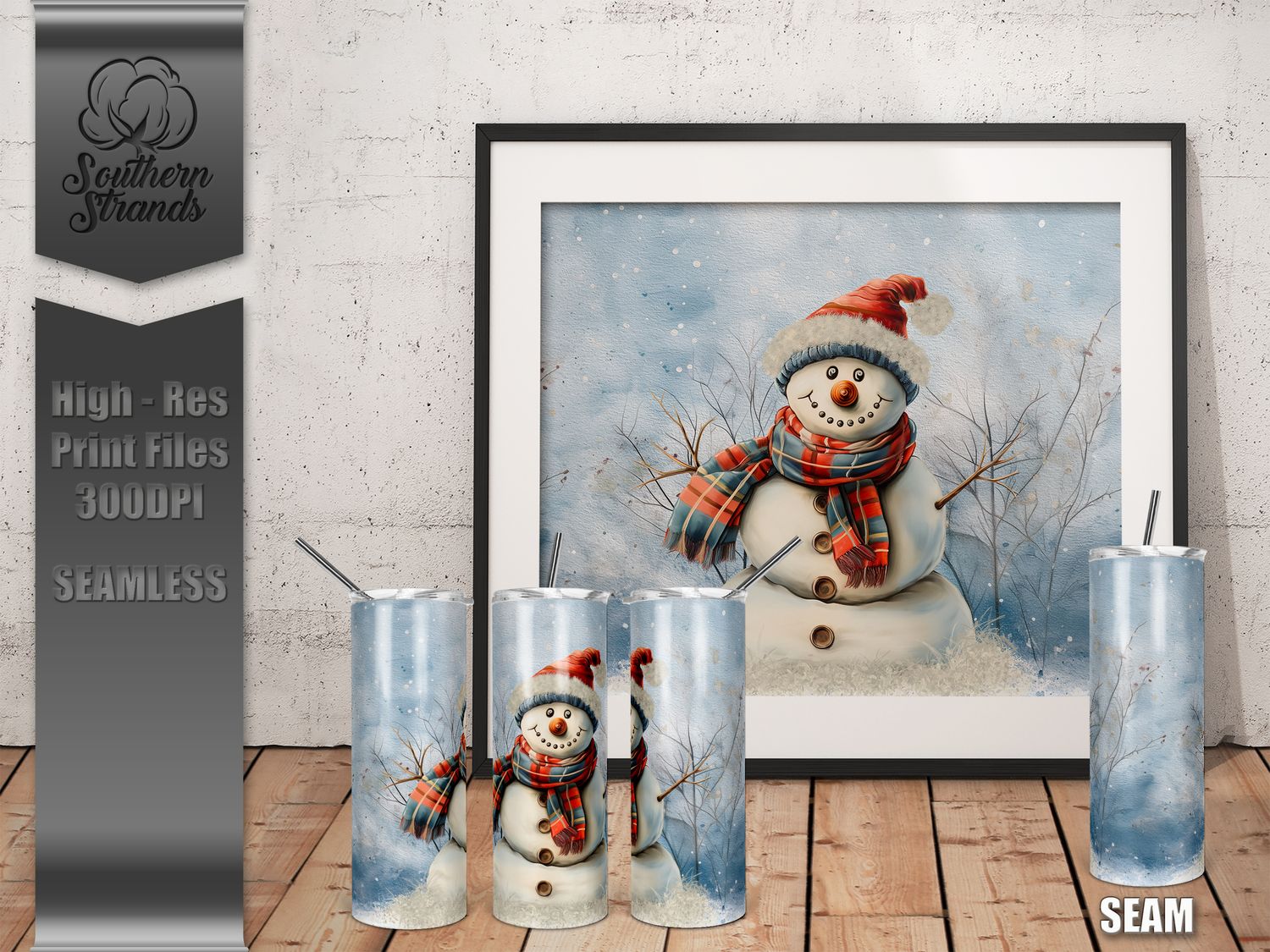 Scarf Season Snowman 20oz Tumbler | DIGITAL DESIGN