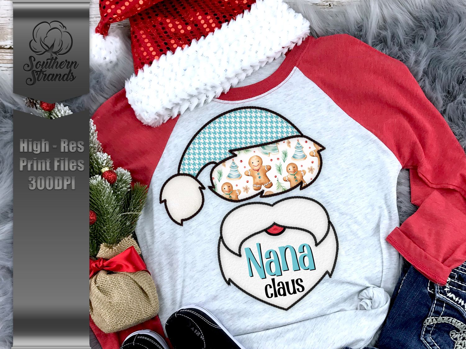 Applique Santa Face - FULL KIT - 18 Individual Piece Options - 36 Names - Endless Possibilities | DIGITAL DESIGN