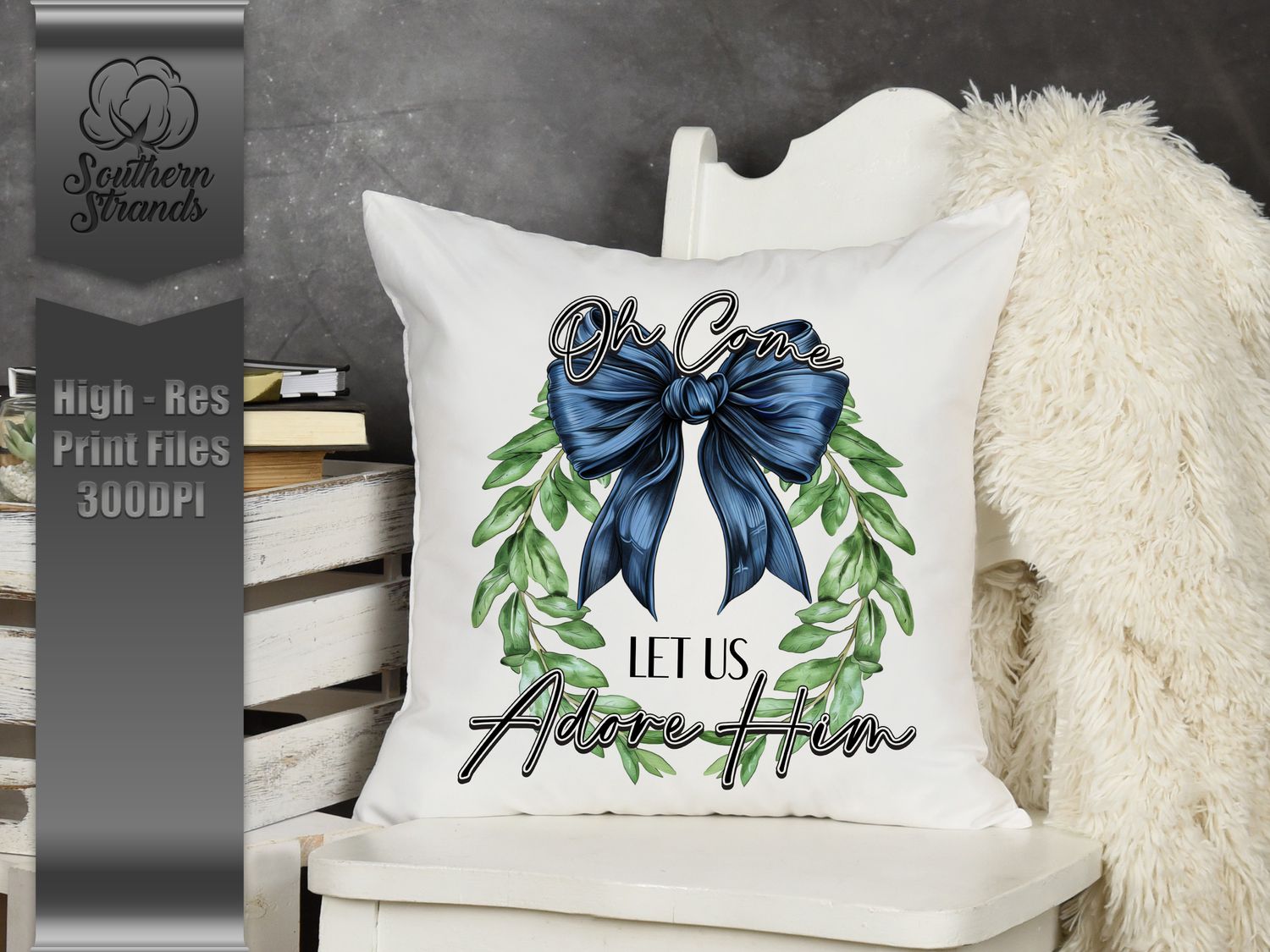 Oh Come Let Us Adore Him - Blue | DIGITAL DESIGN