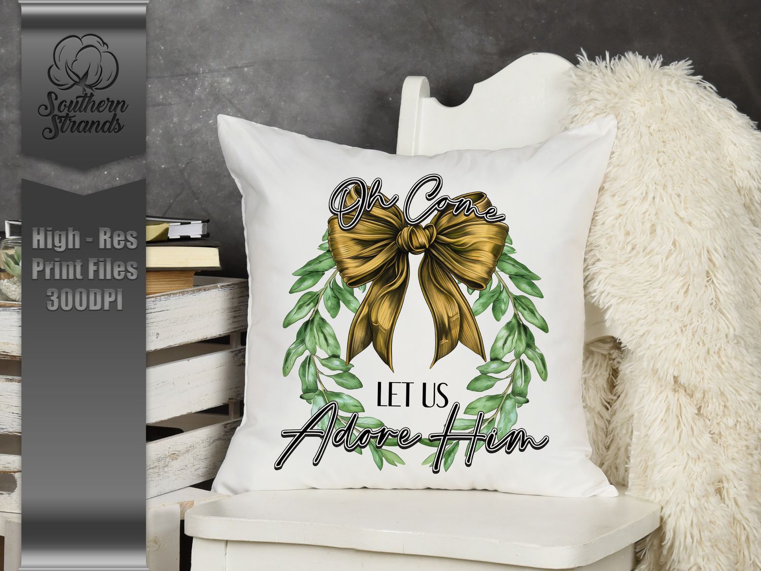Oh Come Let Us Adore Him - Gold | DIGITAL DESIGN