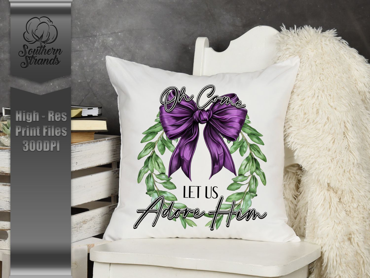 Oh Come Let Us Adore Him - Purple | DIGITAL DESIGN