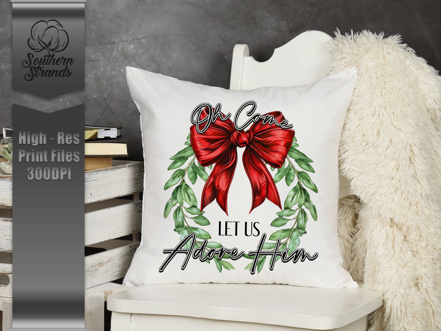 Oh Come Let Us Adore Him - Red | DIGITAL DESIGN