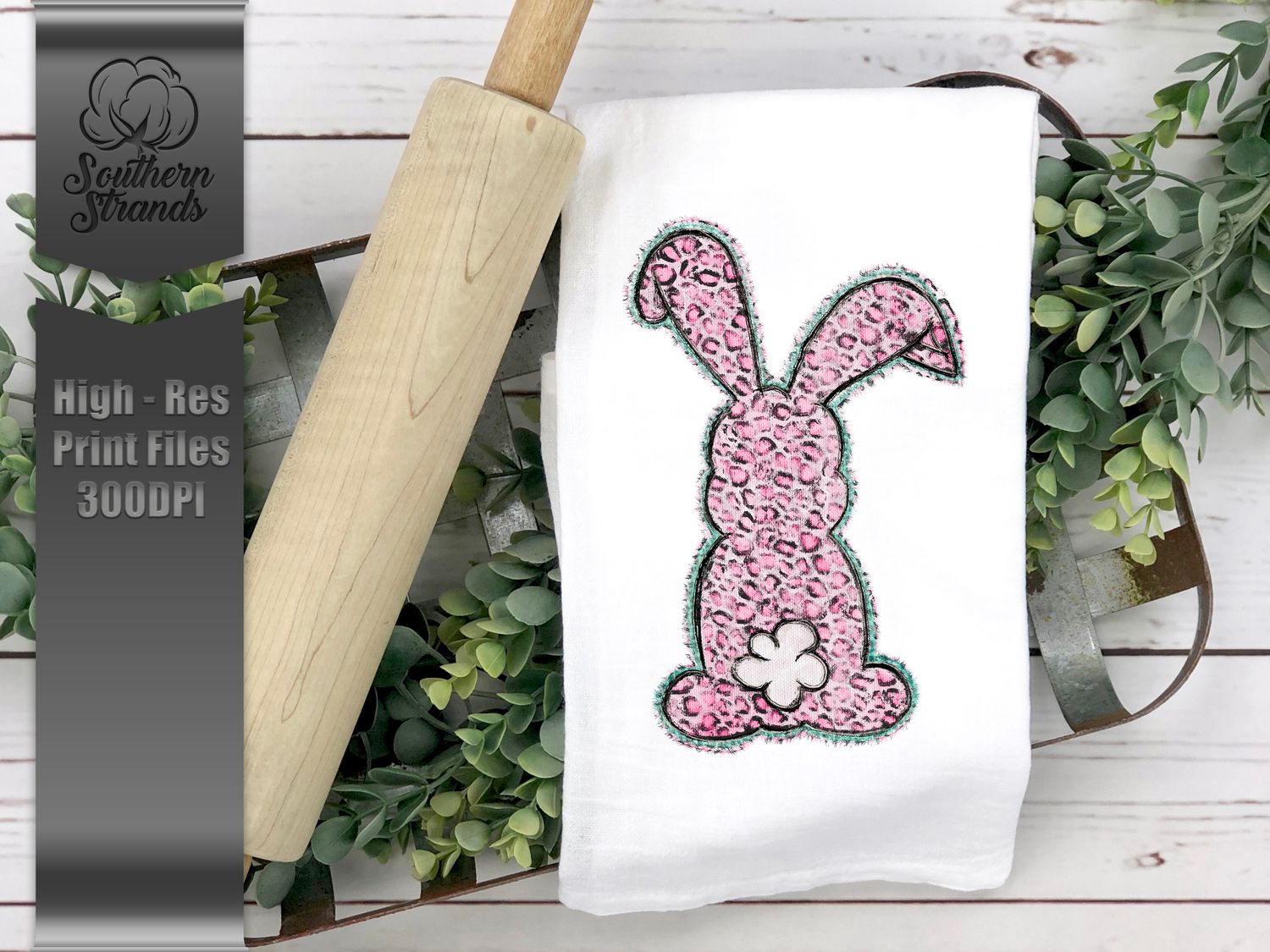 Frazzled Leopard Bunny - Pink | DIGITAL DESIGN