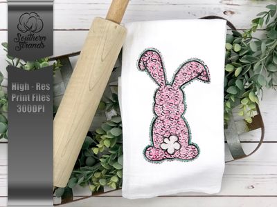 Frazzled Leopard Bunny - Pink | DIGITAL DESIGN