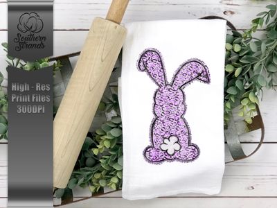 Frazzled Leopard Bunny - Purple | DIGITAL DESIGN
