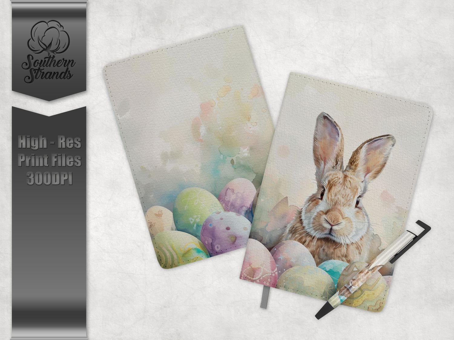 AAP EXCLUSIVE - Watercolor Eggstra Special Bunny Journals + Bookmark + Pen| DIGITAL DESIGN