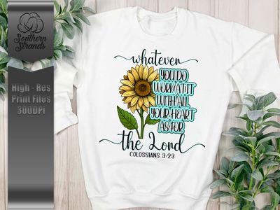 Colossians 3:23 - Colored | DIGITAL DESIGN