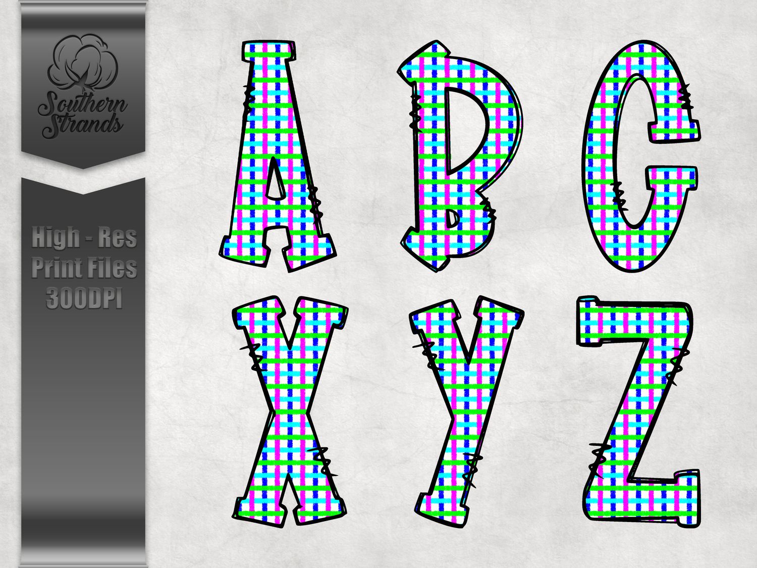 Painted Patterns Alphas - Woven Pattern |  DIGITAL DESIGN
