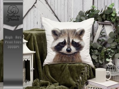 Whimsical Painted Animals - Raccoon | DIGITAL DESIGN