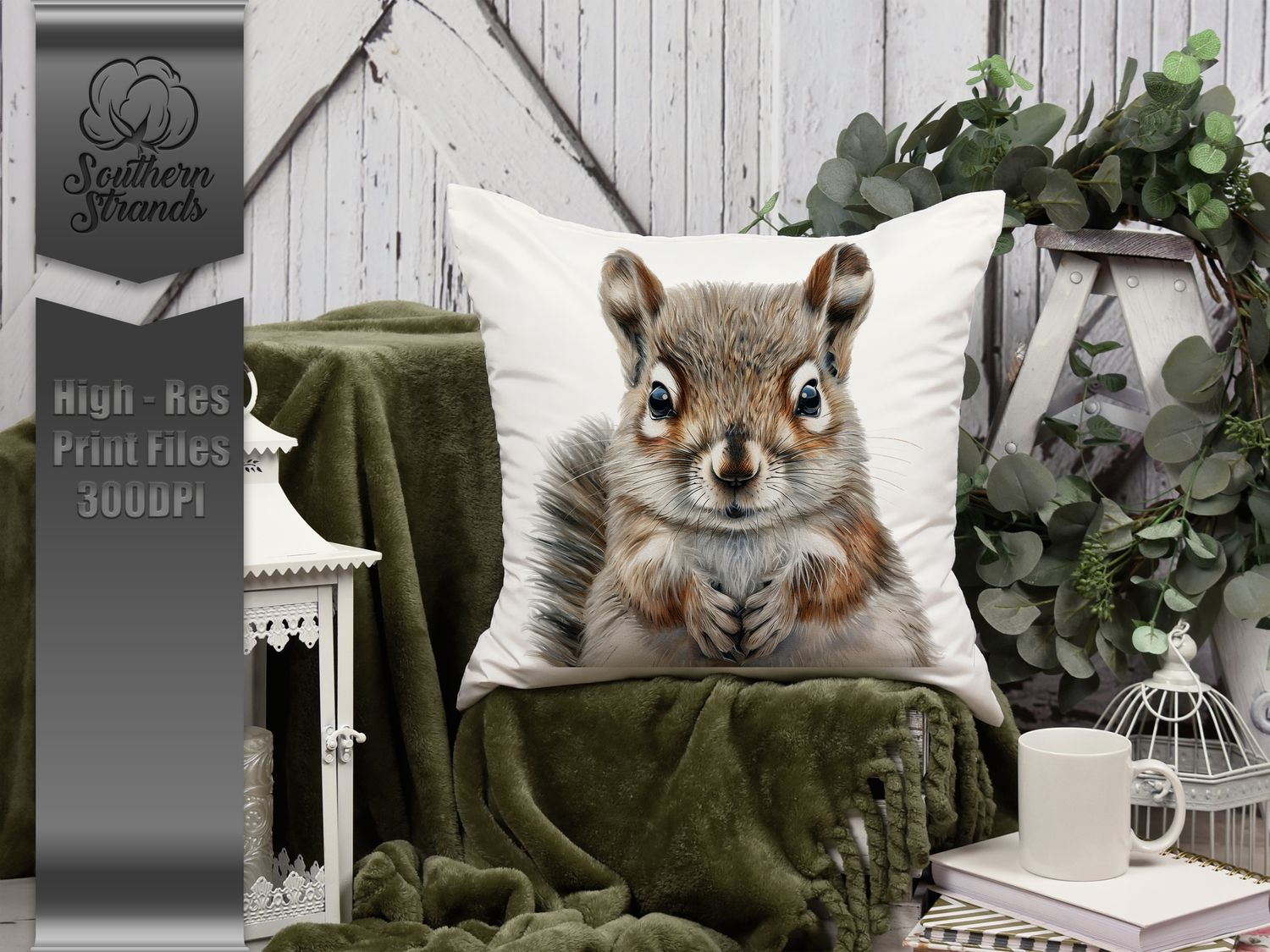 Whimsical Painted Animals -Squirrel | DIGITAL DESIGN