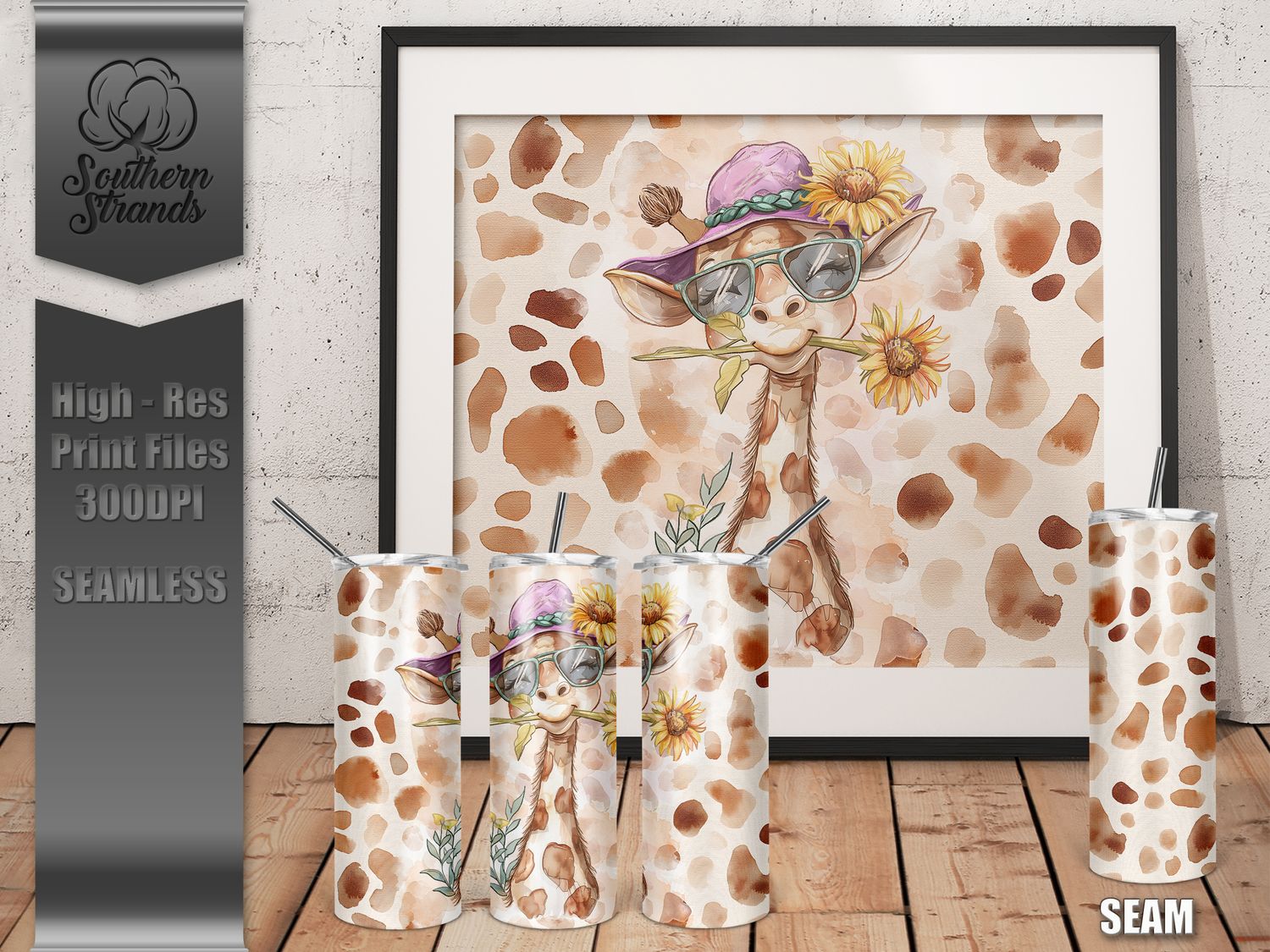 Sassy Safari Giraffe - 20oz Tumbler | DIGITAL DESIGN