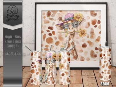 Sassy Safari Giraffe - 20oz Tumbler | DIGITAL DESIGN