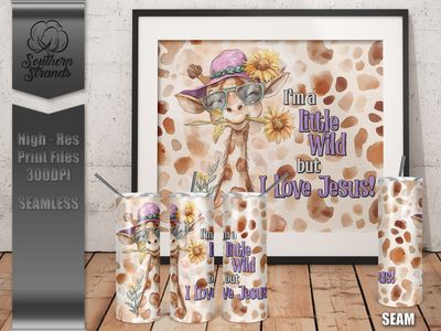Sassy Safari Giraffe - But I Love Jesus - 20oz Tumbler | DIGITAL DESIGN