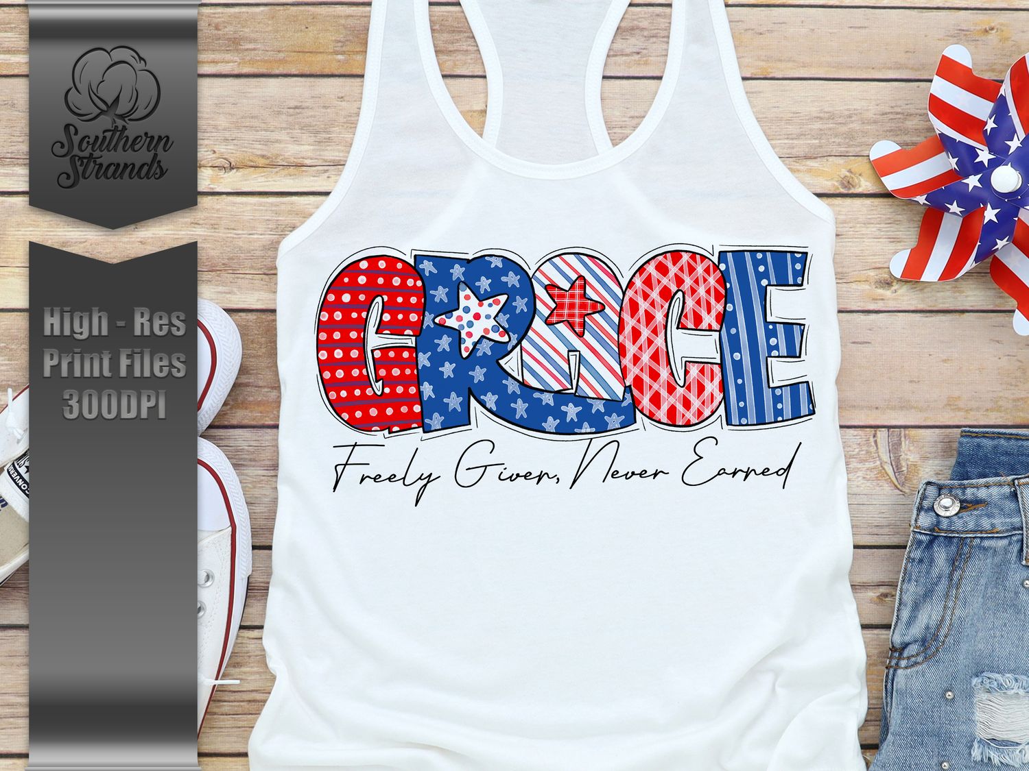 Red, White, and Blue - Grace | DIGITAL DESIGN