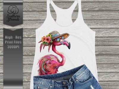 TropiCOOL Sassy Flamingo| DIGITAL DESIGN