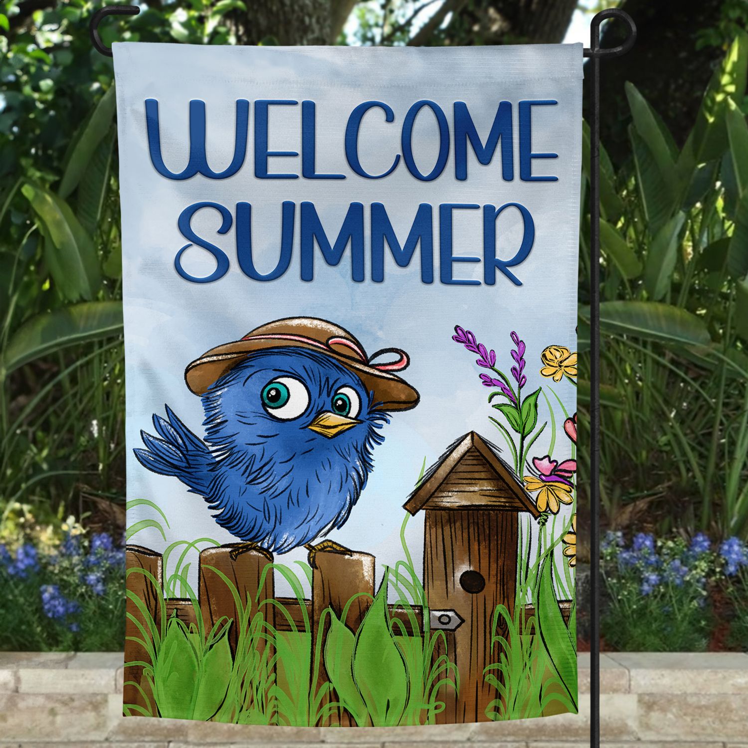 Sassy In The Garden - Garden Flag - 12x18 |  DIGITAL DESIGN