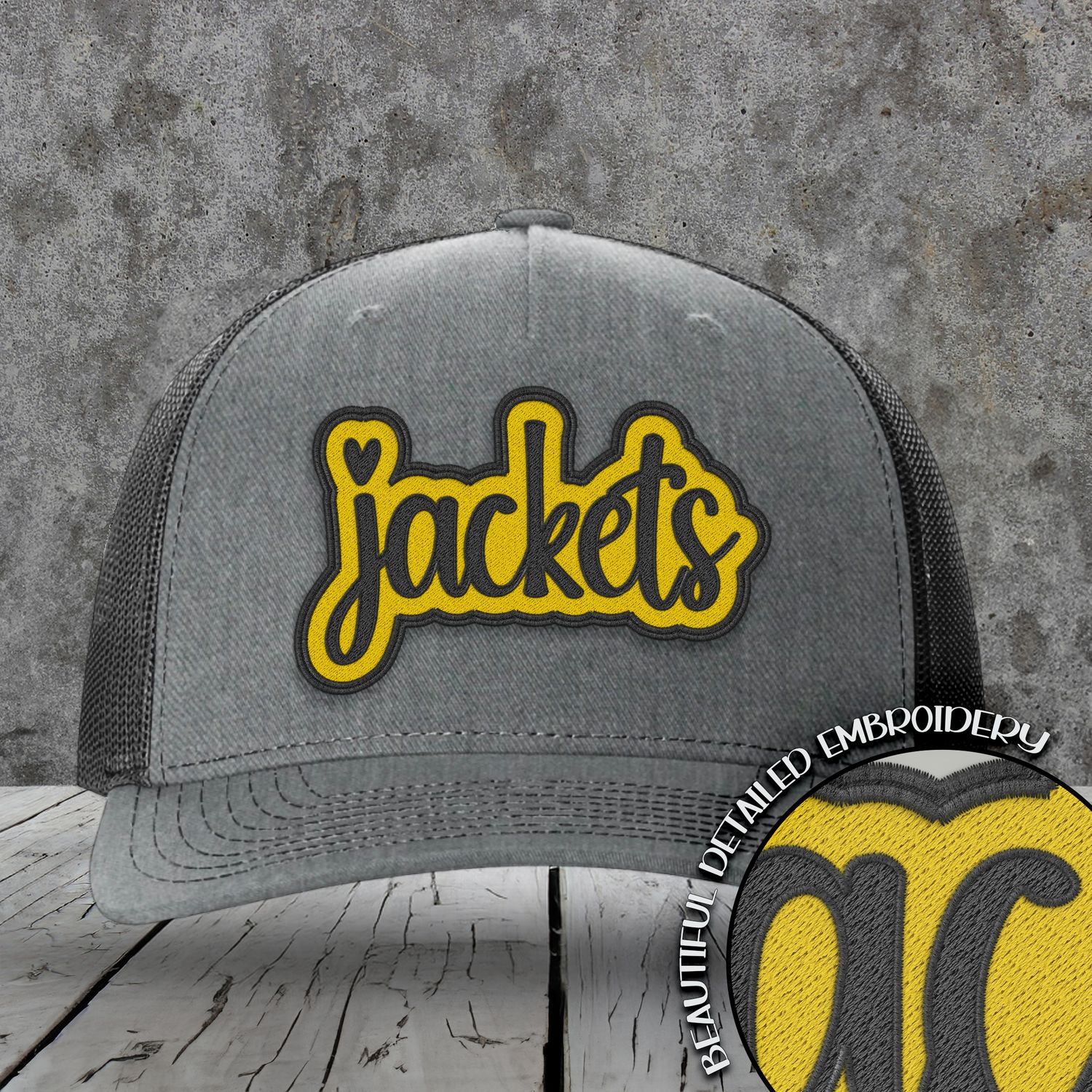 Mascot Embroidered Names | Jackets | Black - Gold | DIGITAL DESIGN