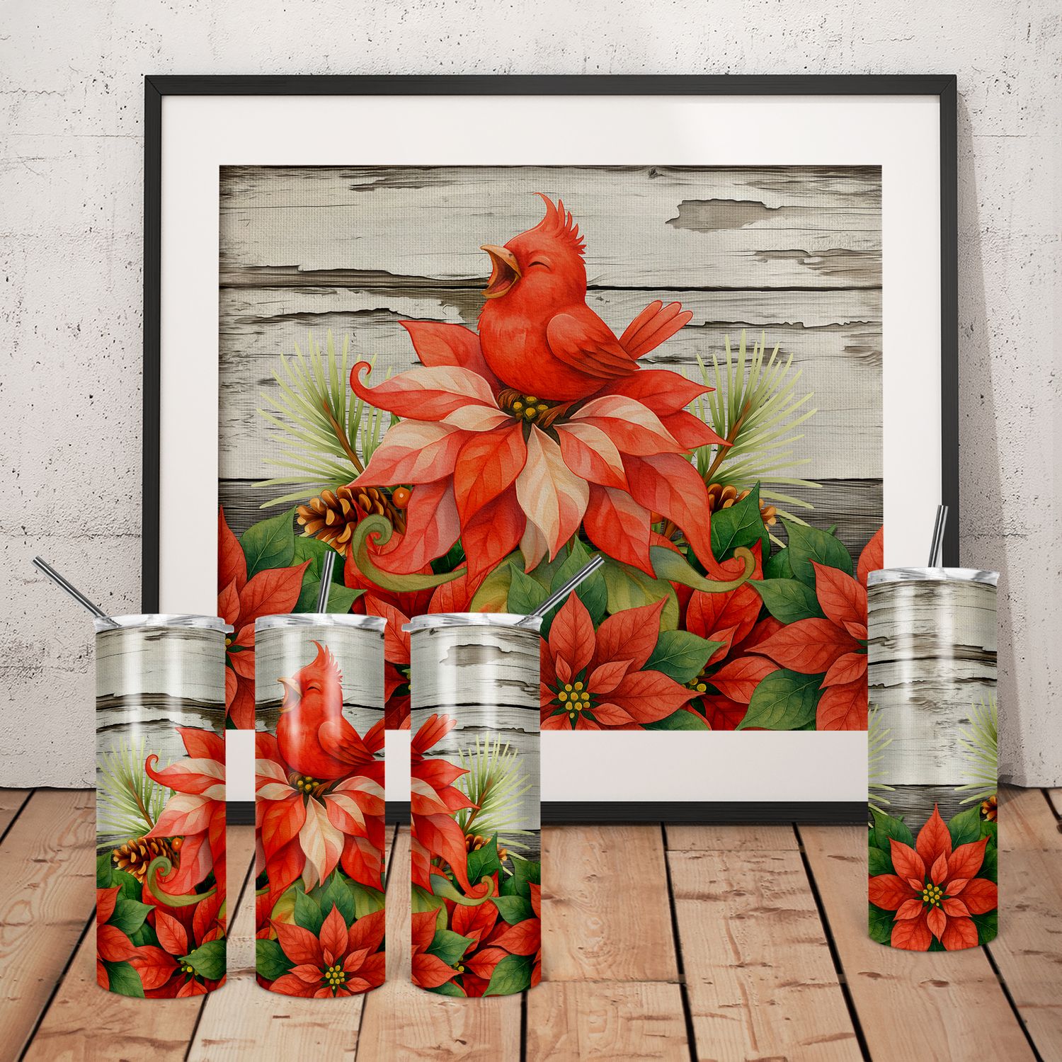 A Song of Praise - Singing Cardinal - 20oz Tumbler | DIGITAL DESIGN
