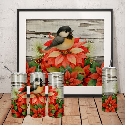 A Song of Praise - Singing Chickadee - 20oz Tumbler | DIGITAL DESIGN