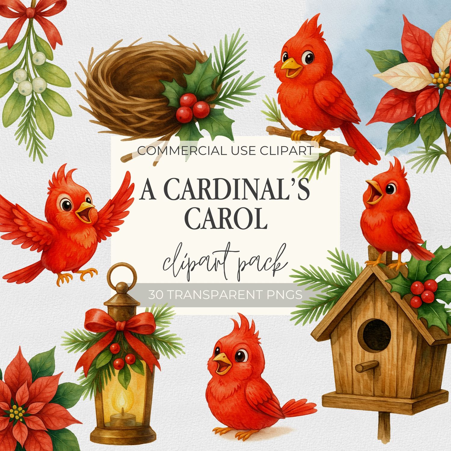 A cardinal&#39;s Carol |  CLIP &amp; CREATE