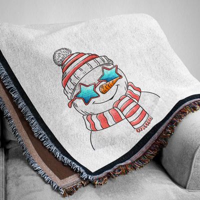 Let It Snow - Retro Snowman - Coral - Teal | DIGITAL DESIGN