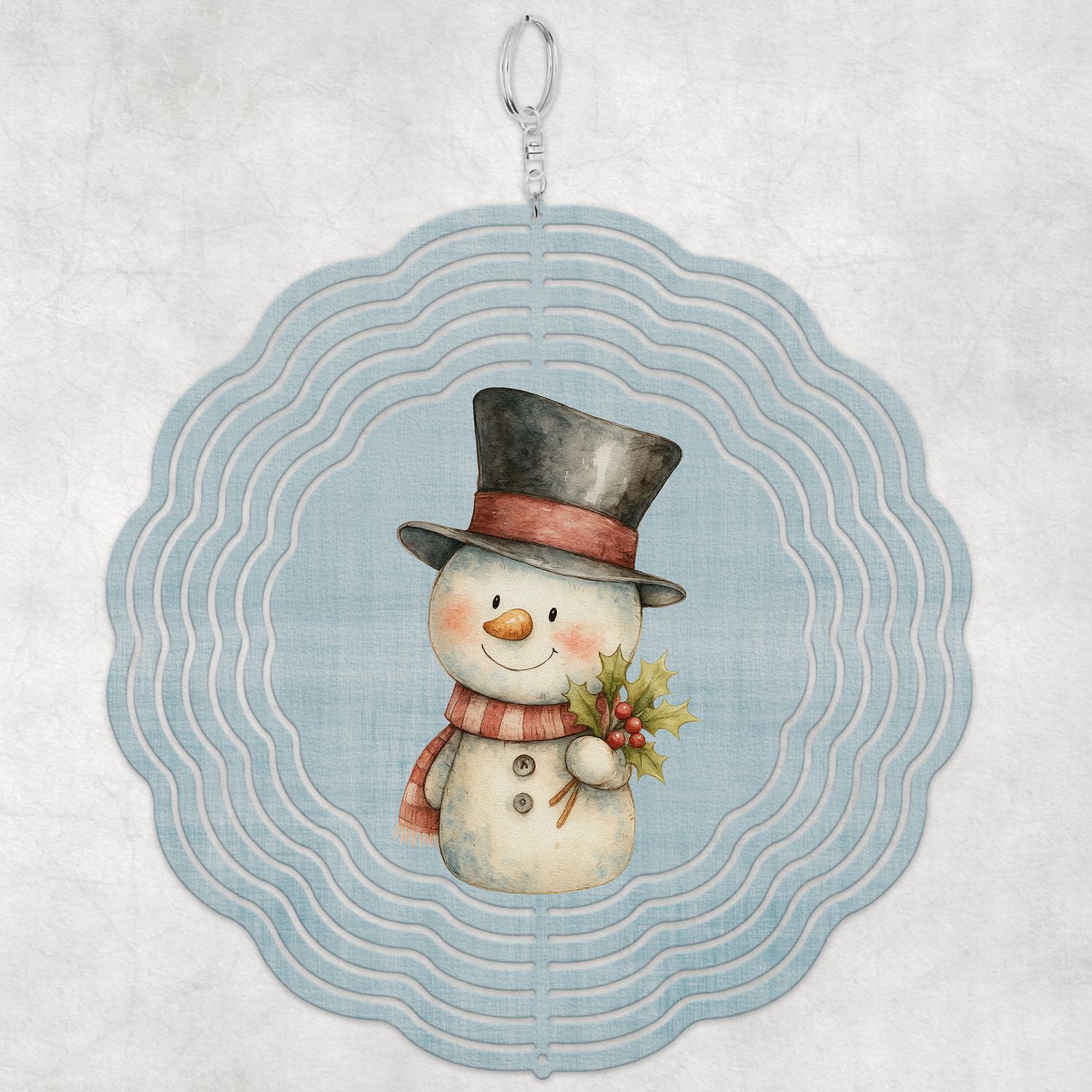 Painted Snowman - Scalloped Wind Spinner |  DIGITAL DESIGN
